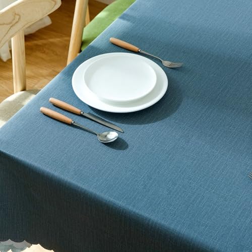 Homxi Tischdecke Küche Rechteckige 110 W x 170 L cm,Tischschutz Blau Marine Einfarbig PVC Tischtuch für Tisch Homxi Tischdecke Küche Rechteckige 110 W x 170 L cm,Tischschutz Blau Marine Einfarbig PVC Tischtuch für Tisch von Homxi