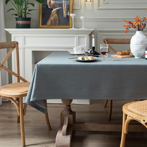 Homxi Tischtuch für Draußen Quadrat 135 W x 135 L cm,Outdoor Tischdecke Grau Blau Einfarbig Polyester Baumwolle Tischwäsche Tisch Homxi Tischtuch für Draußen Quadrat 135 W x 135 L cm,Outdoor Tischdecke Grau Blau Einfarbig Polyester Baumwolle Tischwäsche Tisch von Homxi
