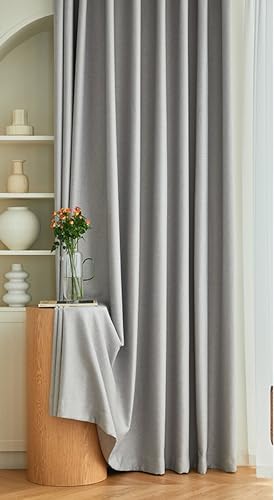 Homxi Verdunkelungsvorhänge Blickdicht 2er Set,2 x 132W x 274H cm,Blickdichte Gardinen Verdunkelungsvorhang Hellgrau Einfarbig Vorhang mit Ösen Homxi Verdunkelungsvorhänge Blickdicht 2er Set,2 x 132W x 274H cm,Blickdichte Gardinen Verdunkelungsvorhang Hellgrau Einfarbig Vorhang mit Ösen von Homxi