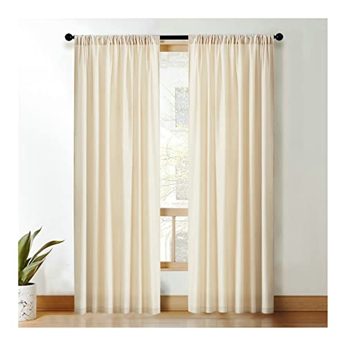 Homxi Vorhänge Wohnzimmer Durchsichtig 2er Set 2 x 86Wx138L cm,Vorhänge Schlafzimmer Transparent Gelb Einfarbig Gardinen mit Taschen Homxi Vorhänge Wohnzimmer Durchsichtig 2er Set 2 x 86Wx138L cm,Vorhänge Schlafzimmer Transparent Gelb Einfarbig Gardinen mit Taschen von Homxi