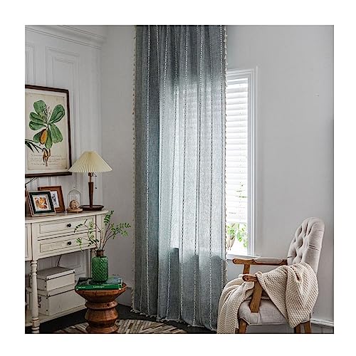 Homxi Vorhänge aus Tüll 2er Set 2 x 132W x 244H cm,Gardinen Schlafzimmer Transparent Grau Einfarbig und Gestreift Vorhang mit Ösen Homxi Vorhänge aus Tüll 2er Set 2 x 132W x 244H cm,Gardinen Schlafzimmer Transparent Grau Einfarbig und Gestreift Vorhang mit Ösen von Homxi