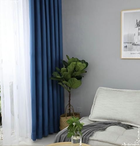 Homxi Vorhang Blickdicht Jugendzimmer 2er Set,2 x 132W x 160H cm,Blickdichte Vorhänge Blau Marine Einfarbig Ösenvorhang Gardine Homxi Vorhang Blickdicht Jugendzimmer 2er Set,2 x 132W x 160H cm,Blickdichte Vorhänge Blau Marine Einfarbig Ösenvorhang Gardine von Homxi