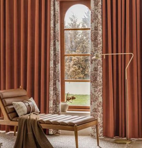 Homxi Vorhang Blickdicht Kinderzimmer 2er Set,2 x 137W x 160H cm,Vorhang Thermo Blickdicht Orange Spleißen von Blumen Vorhänge Wohnzimmer Ösen Homxi Vorhang Blickdicht Kinderzimmer 2er Set,2 x 137W x 160H cm,Vorhang Thermo Blickdicht Orange Spleißen von Blumen Vorhänge Wohnzimmer Ösen von Homxi