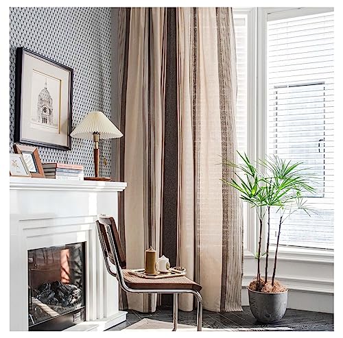 Homxi Vorhang Fenster Transparent 2er Set 2 x 150W x 240H cm,Gardinen Schlafzimmer Modern Transparent Braun Beige Streifen Muster Vorhänge Ösen Homxi Vorhang Fenster Transparent 2er Set 2 x 150W x 240H cm,Gardinen Schlafzimmer Modern Transparent Braun Beige Streifen Muster Vorhänge Ösen von Homxi