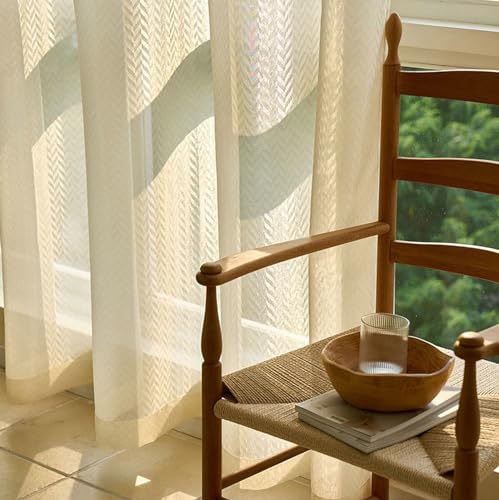Homxi Vorhang Halbtransparent Modern 2er Set,2 x 132W x 229H cm,Wohnzimmer Gardinen Gold Einfarbig Vorhang Ösenringe Homxi Vorhang Halbtransparent Modern 2er Set,2 x 132W x 229H cm,Wohnzimmer Gardinen Gold Einfarbig Vorhang Ösenringe von Homxi