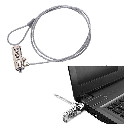 Homy Laptop Schloss, Notebook-Sicherheitskabel, Zahlenschloss zum Schutz Notebookschloss Laptopschloss Diebstahlsicherung für MacBook/iPad/Tablets Lock Sicherheitsschloss von Homy Store