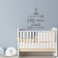 Kleiner Mann Höhlenwandtattoo Wald Kinderzimmer Dekor #170 von HomyVinyl