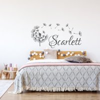 Personalisierte Löwenzahn Name Wandtattoo - Blumenmädchen Dekor Personalisierte Löwenzahn Name Wandtattoo - Blumenmädchen Dekor von HomyVinyl