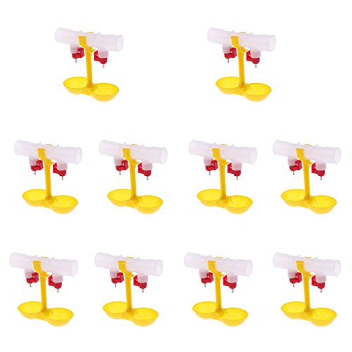 10pcs Hängende Kükentränke Nippeltränke Geflügeltränke Wasser Trinker für Huhn, Küken, Ente, Vogel, Wachtel, Taube von Homyl