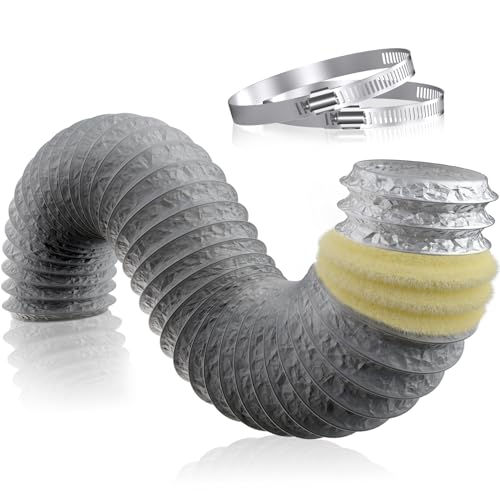 Hon&Guan 150mm Lüftungsschlauch Schallgedämmter Wärmeisolierung Alu Flexrohr Lüftungsschlauch für Klimaanlage, Rohrventilator - Länge 1.2 m (ø150mm*1.2) von Hon&Guan