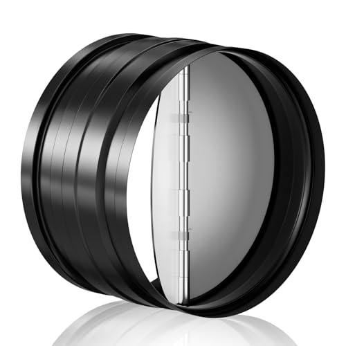 Hon&Guan Rückstauklappe DN 150 mm, Rückschlagklappe aus Verbstärkt Verzinkter Stahl mit Dichtgummi zur Rückflussverhinderung für Dunstabzugshaube, Abluftschlauch, Rohrventilator, Klimaanlage von Hon&Guan