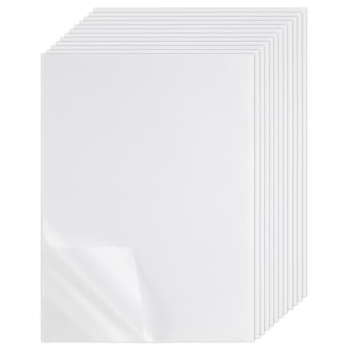 HonGien 12 Blatt A4 Doppelseitige Klebefolie Transparent Selbstklebend Aufkleber zum Bedrucken Selbstklebendes Klebeband stark haftend für Fotoalben DIY-Kunsthandwerk Bastelhandbücher von HonGien