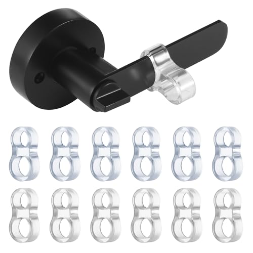 HonGien 12 Stück Türgriffpuffer Türklinken Schutz transparente Türstopper für Türklinke Türgriffpuffer aus PVC zum Schutz vor Wandschäden (Achterfigur) von HonGien