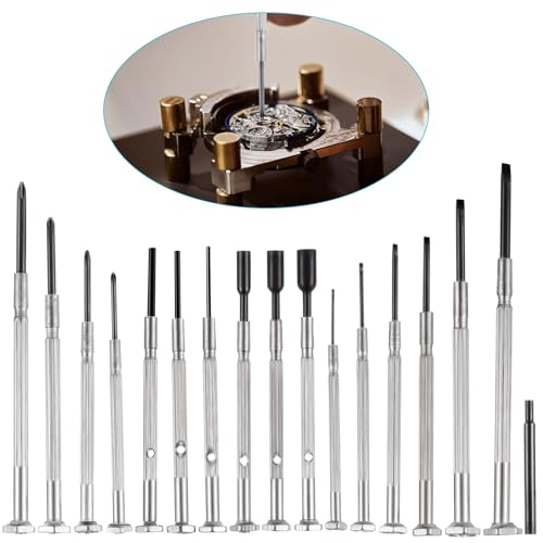 HonGien16 Pcs Mini Schraubendreher Set Feinmechaniker Uhrmacherwerkzeug Set Klein Brillen Reparaturset Präzisions-Reparatur-Schraubendreher Für Die Reparatur Von Uhren Und Brillen, Diy von HonGien