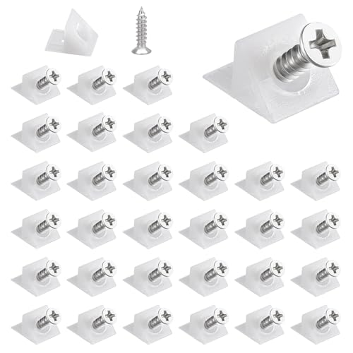 HonGien 30PCS Rückwandverbinder Schrankrückwand Befestigung Kunststoff Schubladen Keile mit M4 x 16mm Schrauben für Möbel Bücherregale Schubladen Schränke Kleiderschränke von HonGien