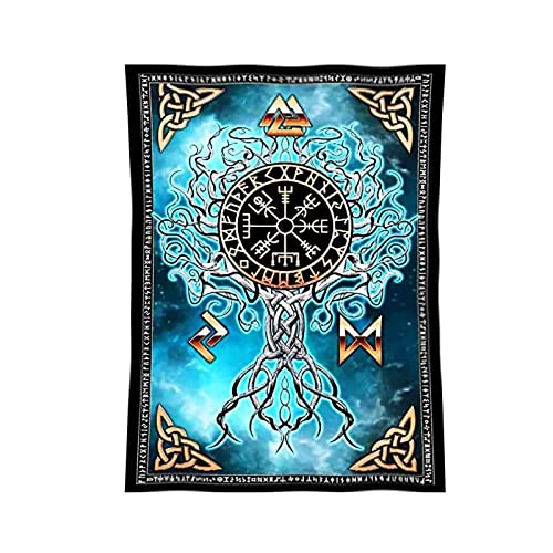 Honatrv Wandkunst, Wandteppich Wikinger, Nordische Wikinger Wandteppich, Wikinger Deko Wand, für Schlafzimmer, Geschenk, Wohnungs Deko, 150x100cm von Honatrv