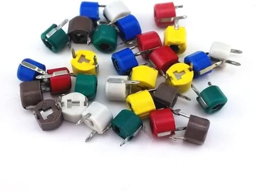 Honbay 30 Stück 6 mm Kunststoffabdeckung-Trimmer, variable Kapazität, 5PF 10PF 20PF 30PF 40PF 60PF Kondensator-Kit für Arduino von Honbay