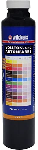 Wilckens Abtoenfarbe - Volltonfarbe / 750 ml/matt - 14 Farben zur Auswahl (Schwarz) von Honbeanify JNM