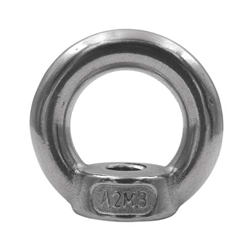 5 Stück Ringmutter DIN 582 Edelstahl V2A Ösenmutter Metrisch M6 M8 M10 M12 rostfrei A2 - Augenmutter (M8) von Honbeanify