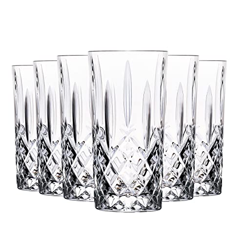 RCR Kristall Orchestra Glasschliffhighball Cocktailgläser Trinkgläser Set - 396ml - Packung mit 6 von RCR