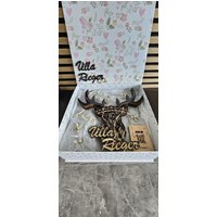 Mandala Hirsch Aus Holz | 8 Schichten Personalisiert Geschenk Zur Hochzeit, Hauseinweihung, Geburtstag Handmade Wanddeko von HondgmochtLaserart