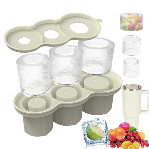 Eiswürfelformen für Stanley 1,2 l Becher, Silikon-Eiswürfelform mit Deckel und Behälter, 3 Eiswürfelformen für Gefrierschrank, Eisgetränke, Saft, Whiskey, Kaffee, Cocktails, Stanley-Becher-Zubehör Eiswürfelformen für Stanley 1,2 l Becher, Silikon-Eiswürfelform mit Deckel und Behälter, 3 Eiswürfelformen für Gefrierschrank, Eisgetränke, Saft, Whiskey, Kaffee, Cocktails, Stanley-Becher-Zubehör von HoneTeek