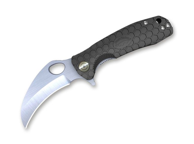 Taschenmesser Claw D2 Medium Black Plain von Honey Badger