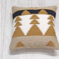 Boho Kelim Kissenbezug & Handwebstuhl Gewebter Aus 100% Baumwolle von HoneyBeeHomeNLiving