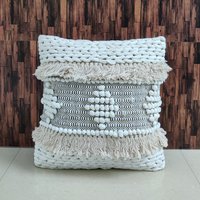 Hand Webstuhl Dekoratives Dekokissen 18x18 Zoll Kissen Case.boho Woven Strukturierte Kissenbezug von HoneyBeeHomeNLiving