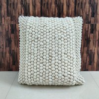 Handwebstuhl Gewebte Baumwolle & Wolle Grobstrick Schleifen Strukturierter Kissenbezug 20 "x 20" Zoll | 50x50 cm Boho Dekorativer Dekokissenbezug von HoneyBeeHomeNLiving