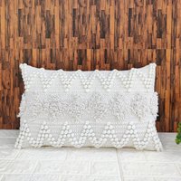 Naturweißes Kissen Kissenbezug 35x60 cm || Chevron 14x24 Zoll Handgemachte Baumwolle von HoneyBeeHomeNLiving