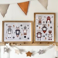 Robots Prints/Illustration A4 Robots Prints/Illustration A4 von HoneyBeesNDaisies