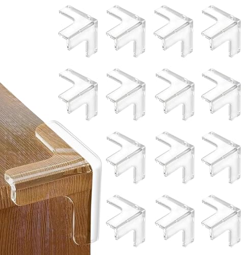 HoneyHolly Kantenschutz Baby Eckenschutz Baby Eckenschutz Kantenschutz Selbstklebend Transparent kindersicherung Tischkantenschutz Eckschutzkanten Baby Mit Verbessertem Superkleber 14 Stücks von HoneyHolly