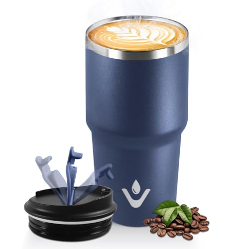 HoneyHolly Thermobecher 600 ml, Wiederverwendbar, Edelstahl Kaffeebecher-to-go Thermo, Auslaufsicher, Doppelwandiger Trinkbecher, Isolierbecher, Travel Mug für Heißen Kaffee, Tee und Kalte Getränke HoneyHolly Thermobecher 600 ml, Wiederverwendbar, Edelstahl Kaffeebecher-to-go Thermo, Auslaufsicher, Doppelwandiger Trinkbecher, Isolierbecher, Travel Mug für Heißen Kaffee, Tee und Kalte Getränke von HoneyHolly