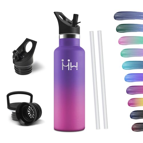HoneyHolly Thermosflasche, 500ML BPA-Frei, Trinkflasche Edelstahl, Auslaufsichere Isolierflasche Doppelwandig, Wasserflasche Edelstahl, Thermoskanne, mit Strohhalm, Trinkflasche Kohlensäure Geeignet HoneyHolly Thermosflasche, 500ML BPA-Frei, Trinkflasche Edelstahl, Auslaufsichere Isolierflasche Doppelwandig, Wasserflasche Edelstahl, Thermoskanne, mit Strohhalm, Trinkflasche Kohlensäure Geeignet von HoneyHolly