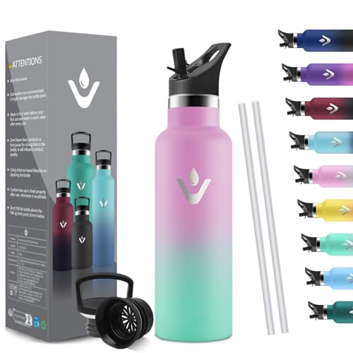 HoneyHolly Thermosflasche 500ML, BPA-Frei, Trinkflasche Edelstahl, Auslaufsichere Isolierflasche Doppelwandig, Trinkflasche Kinder Edelstahl, mit Strohhalm, Trinkflasche Kohlensäure Geeignet HoneyHolly Thermosflasche 500ML, BPA-Frei, Trinkflasche Edelstahl, Auslaufsichere Isolierflasche Doppelwandig, Trinkflasche Kinder Edelstahl, mit Strohhalm, Trinkflasche Kohlensäure Geeignet von HoneyHolly