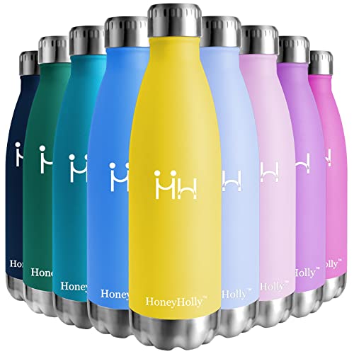 HoneyHolly Thermosflasche Kinder, 350ml Vakuum Isolierte, Edelstahl Trinkflasche Kinder, BPA-frei Auslaufsichere, Thermoskanne kinder für Sport, Baby, Kleinkinder, Kindergarten, Wasserflasche Kinder von HoneyHolly