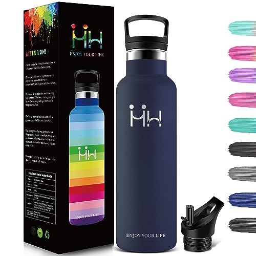 HoneyHolly Trinkflasche Edelstahl, 750 ML BPA-Frei, Thermosflasche, Auslaufsichere Isolierflasche Doppelwandig, Wasserflasche, Trinkflasche mit Strohhalm, Trinkflasche Kohlensäure Geeignet von HoneyHolly