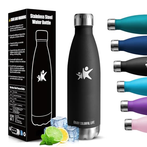 HoneyHolly Trinkflasche Edelstahl, Thermosflasche 500ML, BPA-frei Auslaufsichere Vakuum Isolierte, Thermoskanne, Doppelwandige Wasserflasche für Fahrrad, Reisen, Sport, Yoga, Camping, Fahrrad HoneyHolly Trinkflasche Edelstahl, Thermosflasche 500ML, BPA-frei Auslaufsichere Vakuum Isolierte, Thermoskanne, Doppelwandige Wasserflasche für Fahrrad, Reisen, Sport, Yoga, Camping, Fahrrad von HoneyHolly