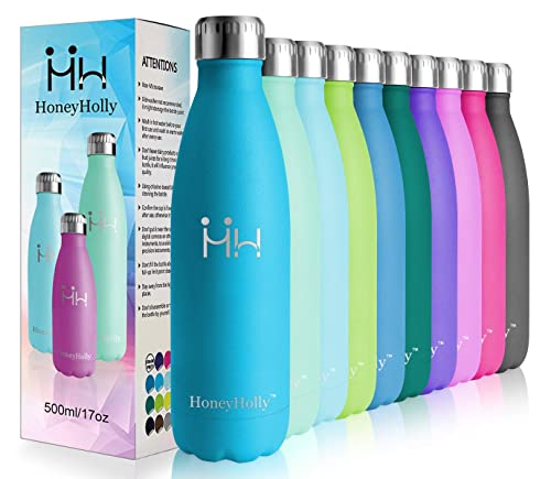 HoneyHolly Trinkflasche Edelstahl, Thermosflasche 750ml, BPA-frei Auslaufsichere Vakuum Isolierte, Thermoskanne Edelstahl, 24 Std. Kalt und 12 Std. Heiß, Isolierflasche für Sport, Fitness, Wandern von HoneyHolly