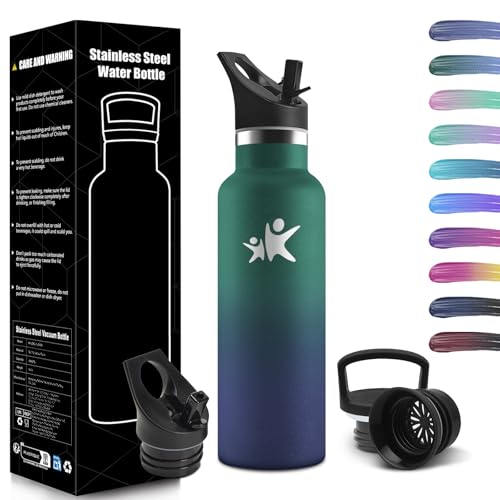 HoneyHolly Trinkflasche Kinder, 500Ml BPA-Frei, Trinkflasche Edelstahl, Auslaufsichere Isolierflasche Doppelwandig, Wasserflasche, Thermoskanne, mit Strohhalm, Water Bottle Für Sport, Schule, Büro HoneyHolly Trinkflasche Kinder, 500Ml BPA-Frei, Trinkflasche Edelstahl, Auslaufsichere Isolierflasche Doppelwandig, Wasserflasche, Thermoskanne, mit Strohhalm, Water Bottle Für Sport, Schule, Büro von HoneyHolly
