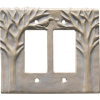 Trees Doppel Wippe Gfi Keramik Lichtschalter Platte in Oyster Glanz Lasur Trees Doppel Wippe Gfi Keramik Lichtschalter Platte in Oyster Glanz Lasur von HoneybeeCeramics