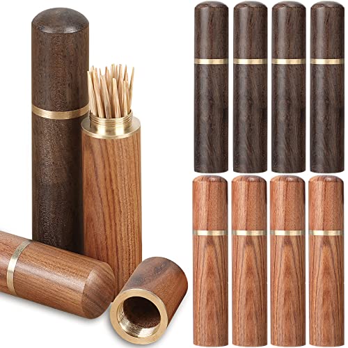 10 Stück tragbarer Holz-Zahnstocherhalter Mini-Zahnstocherbox Holz Zahnstocher Halter Zahnstocher Tragetasche Reise Tragbarer Zahnstocher Spender Eimer für Frauen und Männer 10 Stück tragbarer Holz-Zahnstocherhalter Mini-Zahnstocherbox Holz Zahnstocher Halter Zahnstocher Tragetasche Reise Tragbarer Zahnstocher Spender Eimer für Frauen und Männer von Honeydak