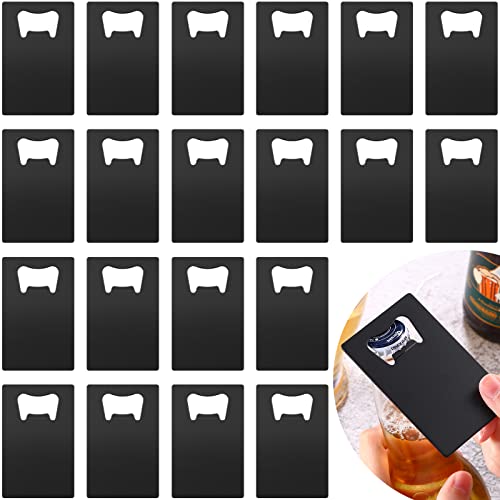 40 Stück Kreditkarten-Flaschenöffner aus Edelstahl, Poker-Brieftaschen-Flaschenöffner für Weihnachtsgeschenke, kann geschnitzt werden, für selbstgemachte Hochzeitsgeschenke, Trauzeugen, Geschenk von Honeydak