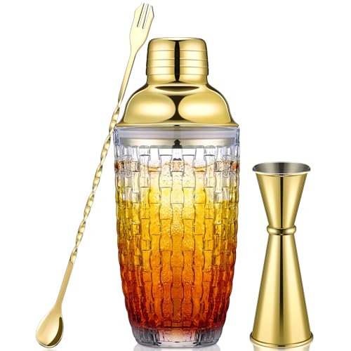 Honeydak Cocktail-Shaker-Set, 370 ml, Martini-Shaker, Margarita-Mixer, Cocktailglas, Messbecher, Rührlöffel-Set, Getränkemixer-Set für Anfänger Honeydak Cocktail-Shaker-Set, 370 ml, Martini-Shaker, Margarita-Mixer, Cocktailglas, Messbecher, Rührlöffel-Set, Getränkemixer-Set für Anfänger von Honeydak