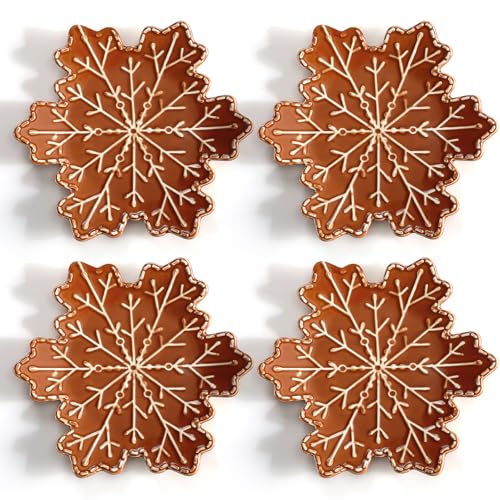 Honeydak Keramik-Vorspeisenteller mit Lebkuchen-Schneeflocken, traditioneller Weihnachts-Lebkuchen-Schneeflocken-Akzentteller für Dessert, Salat, Vorspeisen, Tapas, mikrowellen- und spülmaschinenfest Honeydak Keramik-Vorspeisenteller mit Lebkuchen-Schneeflocken, traditioneller Weihnachts-Lebkuchen-Schneeflocken-Akzentteller für Dessert, Salat, Vorspeisen, Tapas, mikrowellen- und spülmaschinenfest von Honeydak