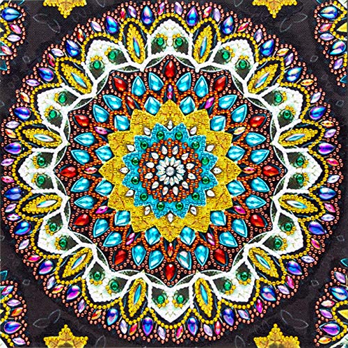 Honeyhouse DIY 5D Diamant Malerei Kit,Mandala Blume Teil Diamond Painting Kristall Strass Stickerei Kreuzstich Arts Craft Gemälde für Home Wand-Decor(30x30cm) von Honeyhouse