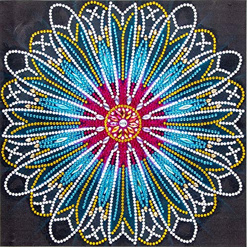 Honeyhouse DIY 5D Diamant Malerei Kit,Mandala Blume Teil Diamond Painting Kristall Strass Stickerei Kreuzstich Arts Craft Gemälde für Home Wand-Decor(30x30cm) von Honeyhouse