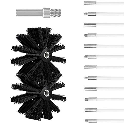 Kaminbürste Stange Set, Durchmesser 100mm, Kaminbürste enthält 9 Flexible Stangen 410mm und 2 Bürstenkopf Holzofen Kaminbürsten-Kit Kaminreinigungsstab Reinigungsbürste Trockenrohr Reinigungsbürste Kaminbürste Stange Set, Durchmesser 100mm, Kaminbürste enthält 9 Flexible Stangen 410mm und 2 Bürstenkopf Holzofen Kaminbürsten-Kit Kaminreinigungsstab Reinigungsbürste Trockenrohr Reinigungsbürste von Honeyhouse