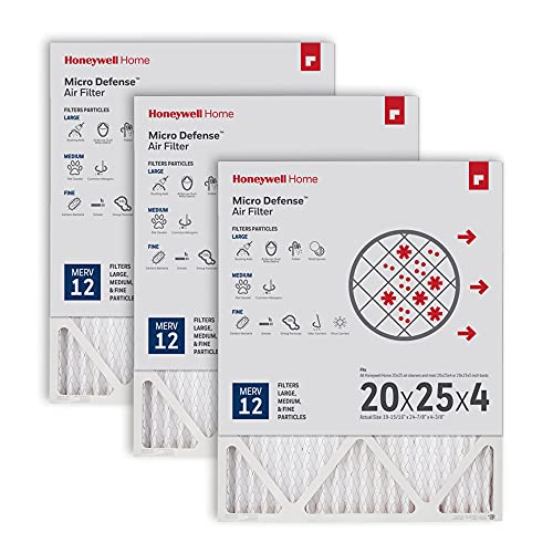 Honeywell Home CF200A1016 MERV12 Ofen/AC-Luftfilter, 10,2 x 50,8 x 63 cm, 3 Stück Honeywell Home CF200A1016 MERV12 Ofen/AC-Luftfilter, 10,2 x 50,8 x 63 cm, 3 Stück von Honeywell